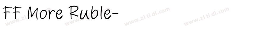 FF More Ruble字体转换